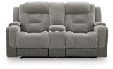Mixed Motion Power Reclining Loveseat with Console