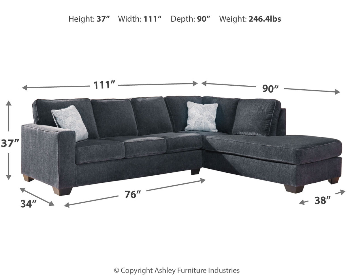 Altari 2-Piece Sleeper Sectional with Chaise