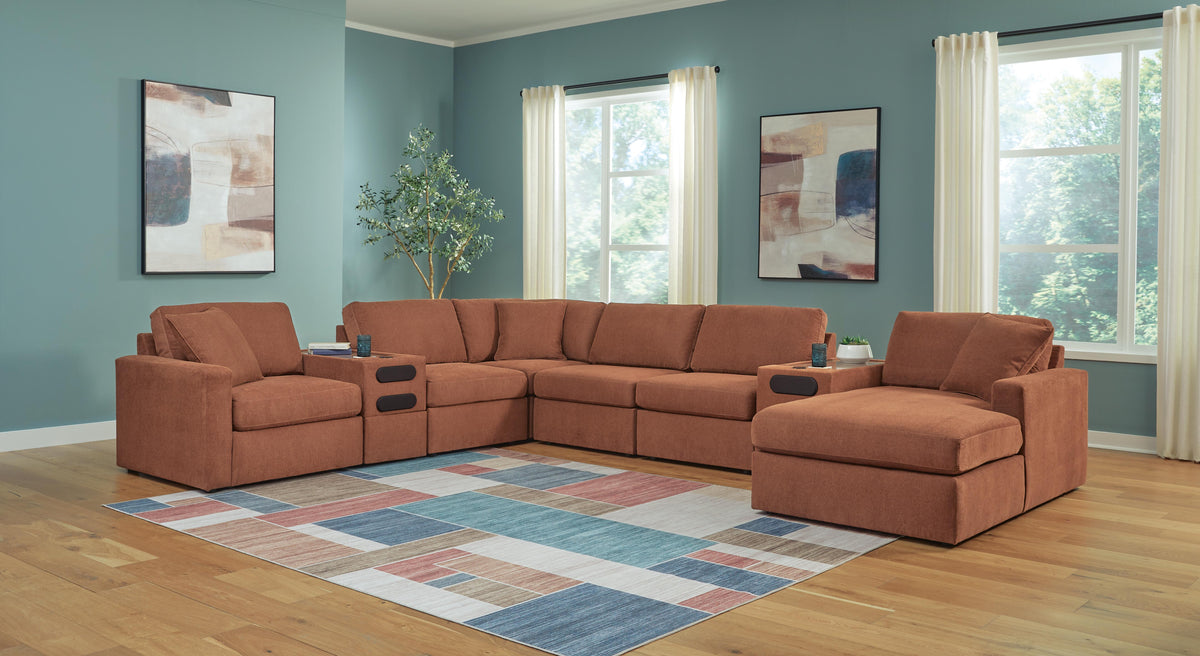 Modmax 8-Piece Sectional with Storage Chaise and Audio Consoles