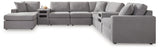 Modmax 8-Piece Sectional with Storage Chaise and Audio Consoles