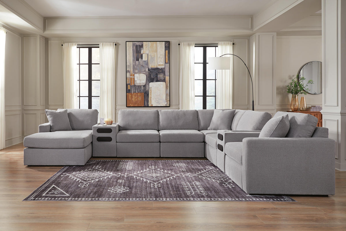 Modmax 8-Piece Sectional with Storage Chaise and Audio Consoles