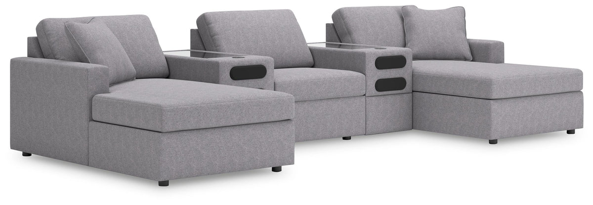 Modmax 5-Piece Double Storage Chaise Sectional with Audio Consoles