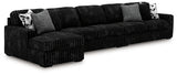Midnight-Madness 3-Piece Sectional with Chaise