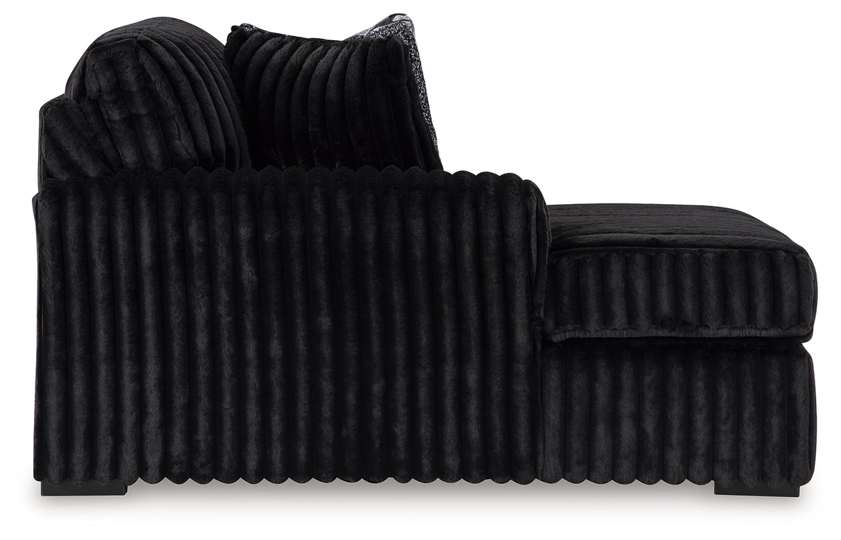 Midnight-Madness 3-Piece Sectional with Chaise