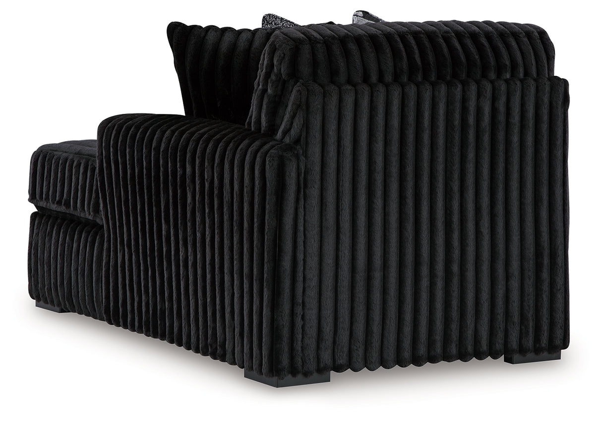 Midnight-Madness 3-Piece Sectional with Chaise