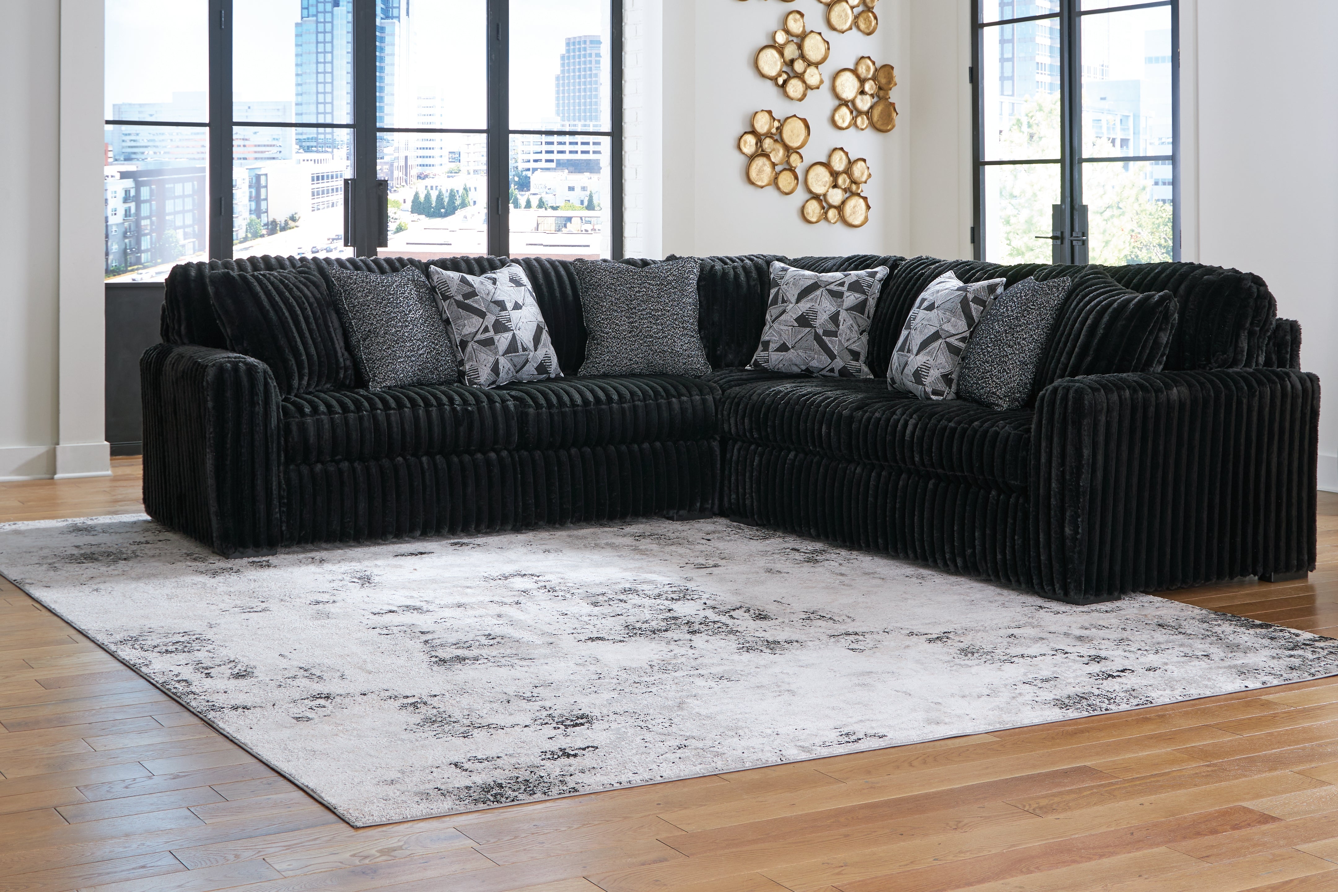 Midnight-Madness 3-Piece Sectional – Robins Furniture