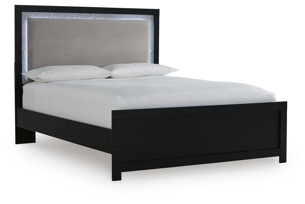 Maeling Queen Upholstered Panel Bed