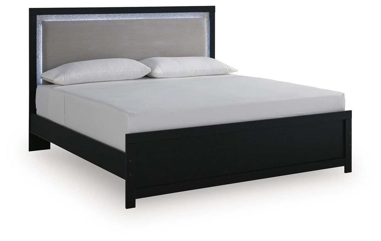 Maeling King Upholstered Panel Bed