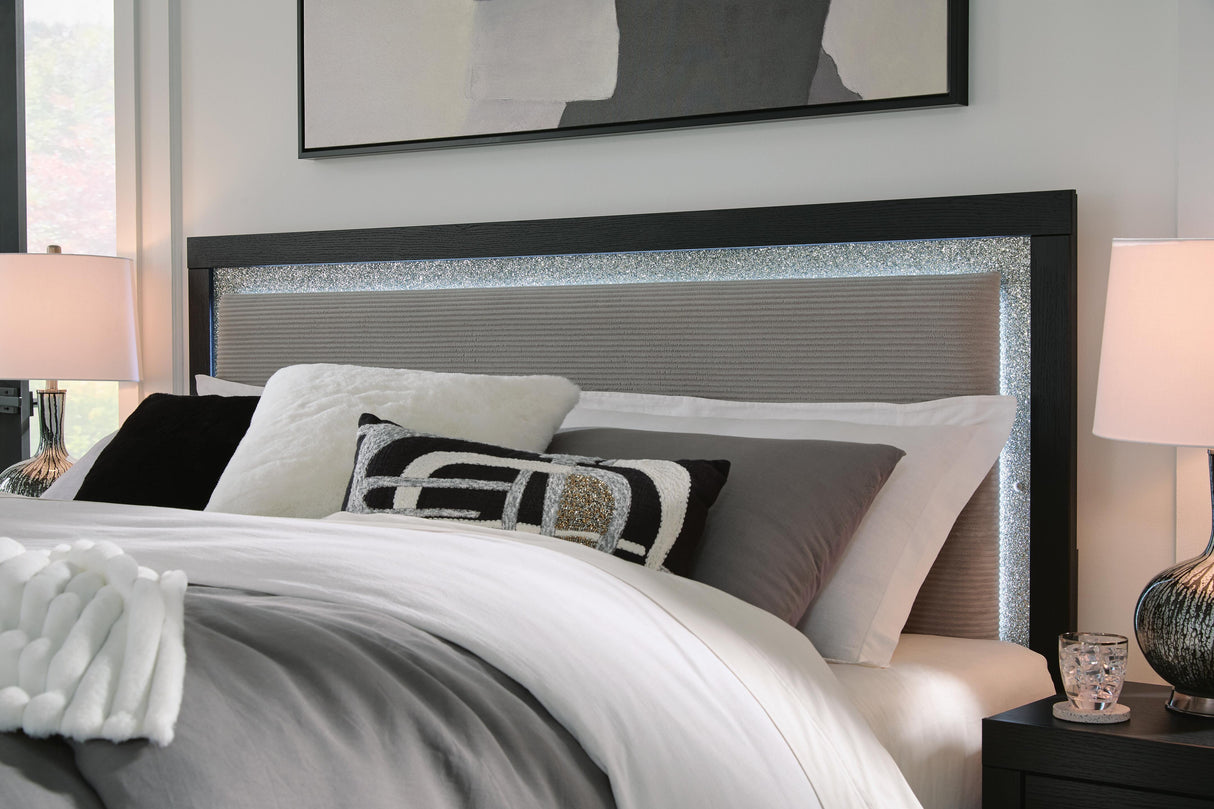 Maeling King Upholstered Panel Bed