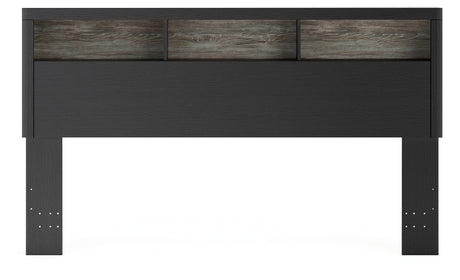 Broachmyn Lighted King Bookcase Headboard