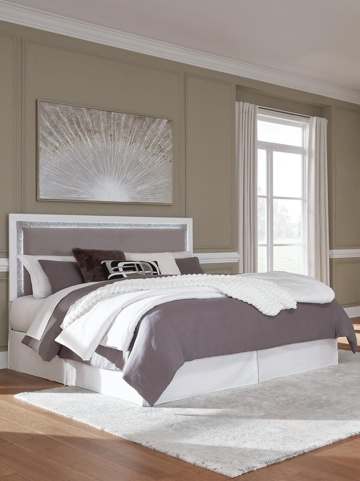 Maeling King Upholstered Panel Headboard