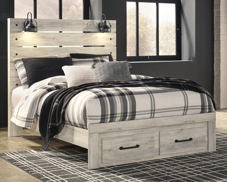 Cambeck Queen Panel Bed with 2 Storage Drawers