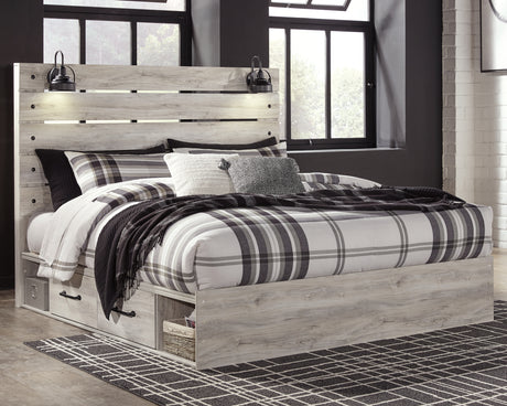 Cambeck King Panel Bed with 4 Storage Drawers