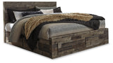 Derekson King Panel Bed with 4 Storage Drawers