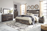 Drystan King Panel Bed with 2 Storage Drawers