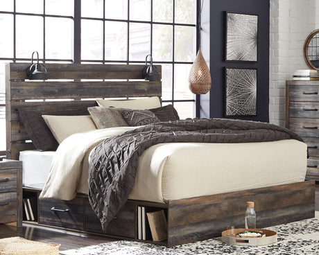 Drystan King Panel Bed with 2 Storage Drawers