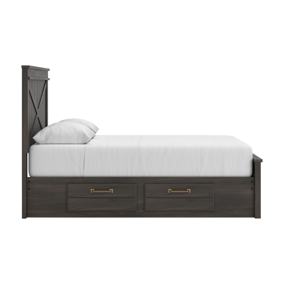 Vonitta Bay Queen Panel Bed with 2 Sided Storage