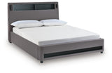 Finigale Queen Upholstered Bed with Wireless Audio