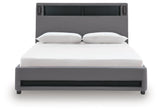 Finigale Queen Upholstered Bed with Wireless Audio