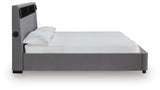 Finigale Queen Upholstered Bed with Wireless Audio