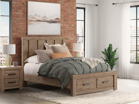 Oliandon Queen Panel Storage Bed