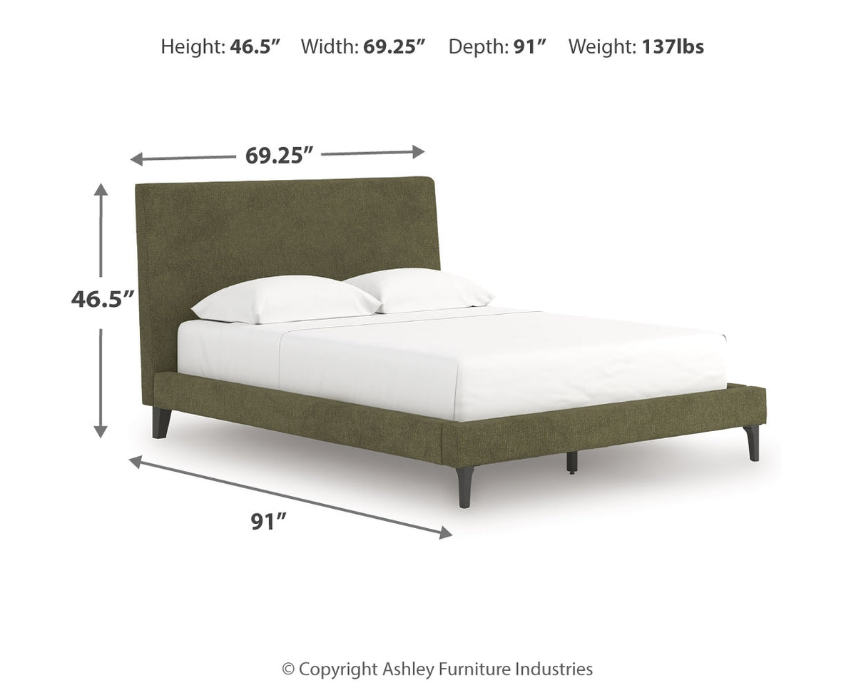 Chirason Queen Upholstered Bed with Roll Slats