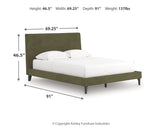 Chirason Queen Upholstered Bed with Roll Slats