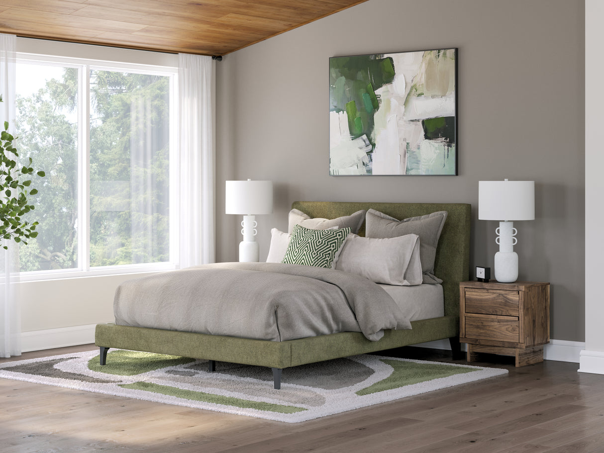 Chirason Queen Upholstered Bed with Roll Slats