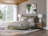 Chirason Queen Upholstered Bed with Roll Slats