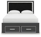Zuraleus Queen Upholstered Panel Platform Storage Bed