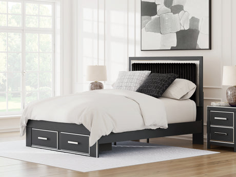Zuraleus Queen Upholstered Panel Platform Storage Bed