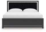 Zuraleus King Upholstered Panel Bed