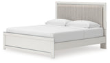 Zuraleus King Upholstered Panel Platform Bed