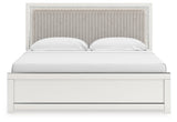 Zuraleus King Upholstered Panel Platform Bed