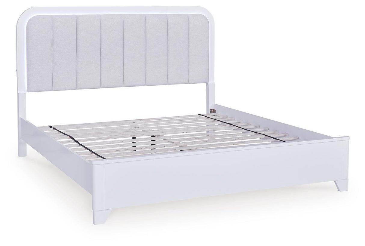 Jarlee King Upholstered Panel Bed