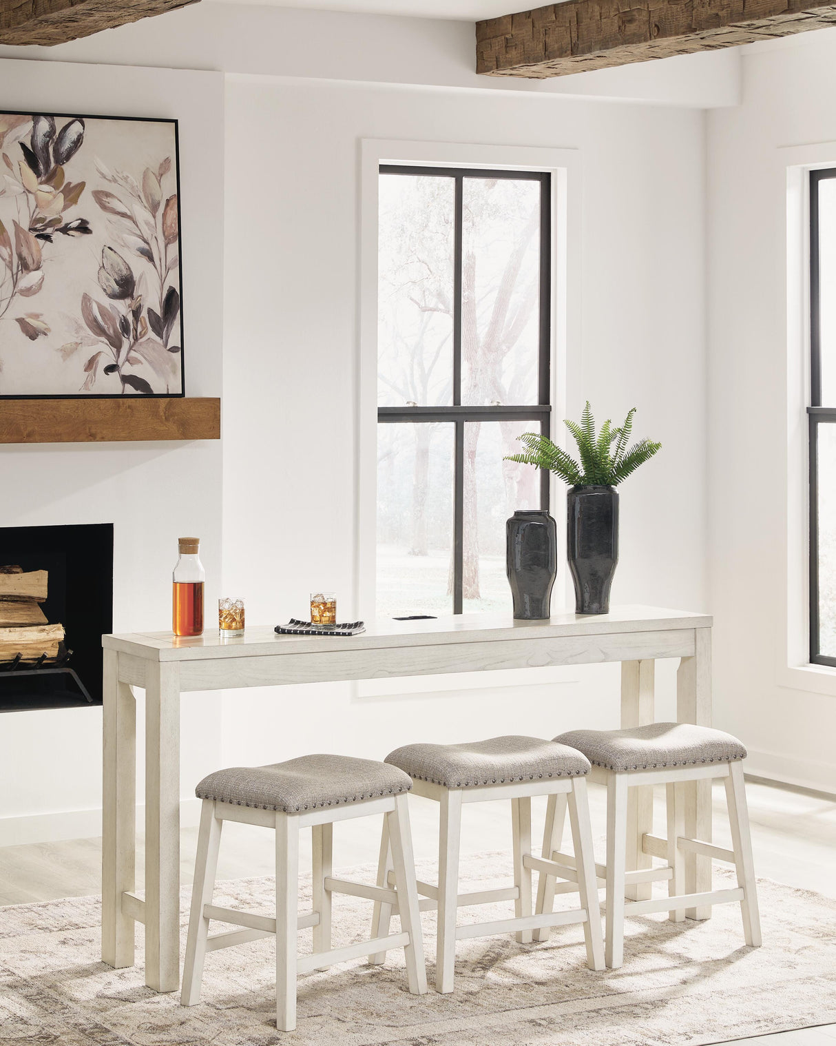 Robbinsdale Counter Height Dining Table and 3 Barstools Set