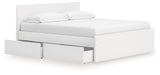 Onita King Panel Platform Bed with 2 Side Storage