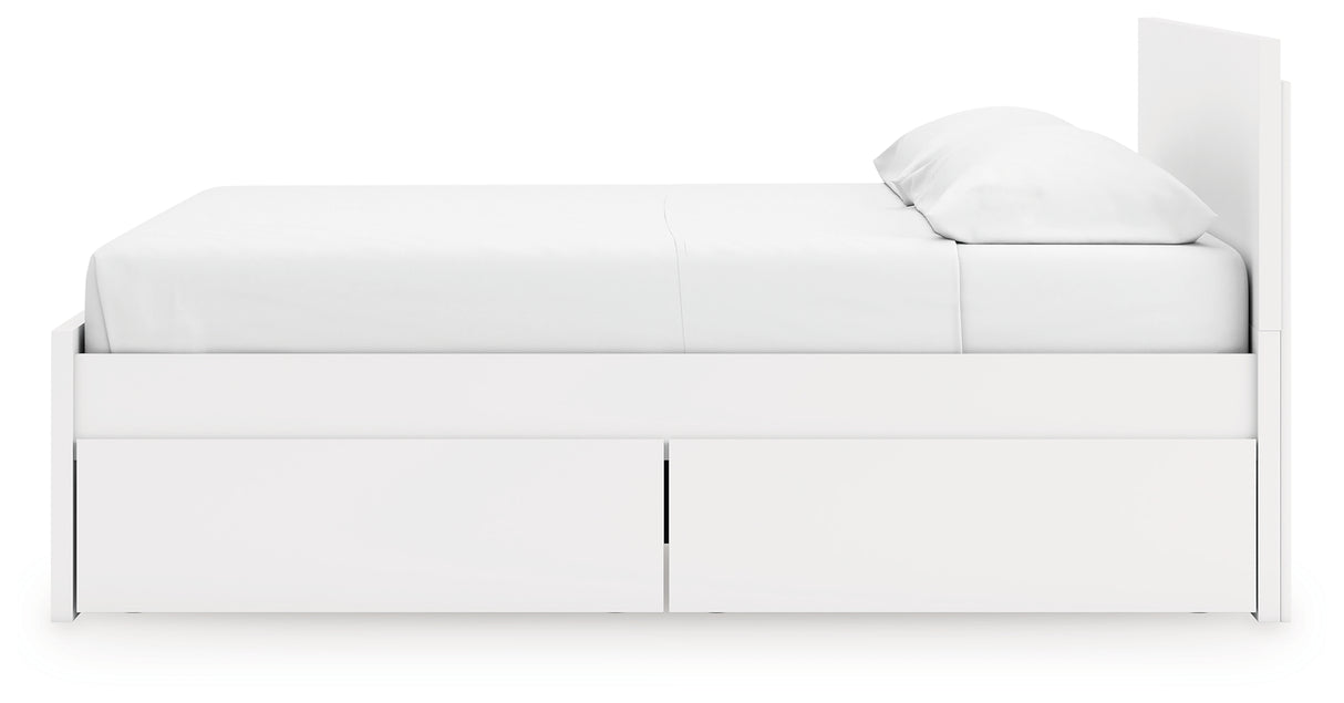 Onita King Panel Platform Bed with 2 Side Storage
