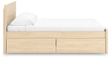 Onita King Panel Platform Bed with 1 Side Storage