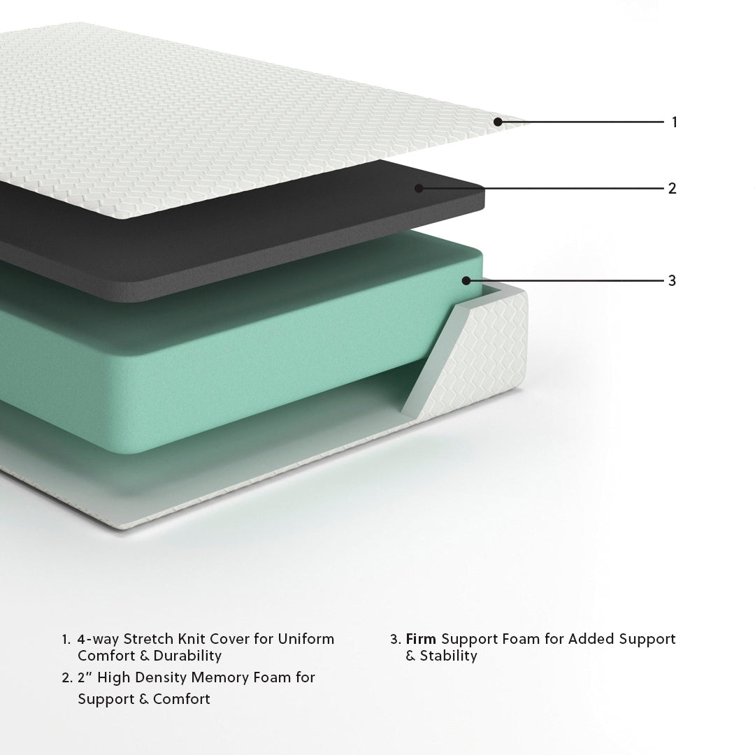 Chime 12 Inch Memory Foam Queen Mattress in a Box