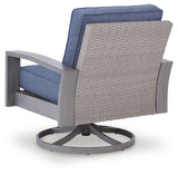 Half Moon Beach Outdoor Swivel Lounge Chair with Cushion