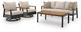 Carmel Highlands Outdoor Sofa/Chairs/Table (Set of 4)