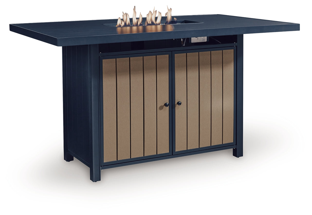 East Beach Outdoor Bar Table with Fire Pit