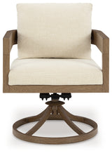 Serene Bay Outdoor Swivel Dining Chair with Cushion (Set of 2)