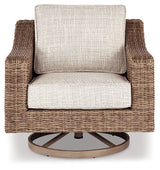 Beachcroft Outdoor Swivel Lounge with Cushion