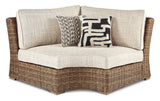 Beachcroft Outdoor Curved Corner Chair with Cushion