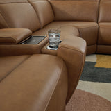 Magic Man 6-Piece Power Reclining Sectional with Console