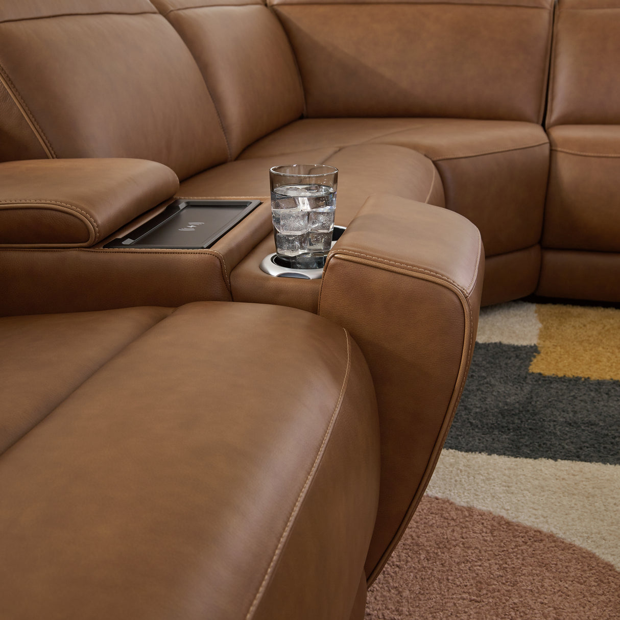 Magic Man 5-Piece Power Reclining Sectional with Console