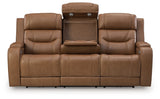 Knightington Power Reclining Sofa with Audio Seating
