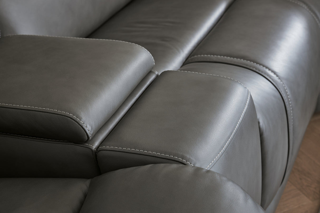 5Z - Pittson 3-Piece Power Reclining Sectional Loveseat with Console